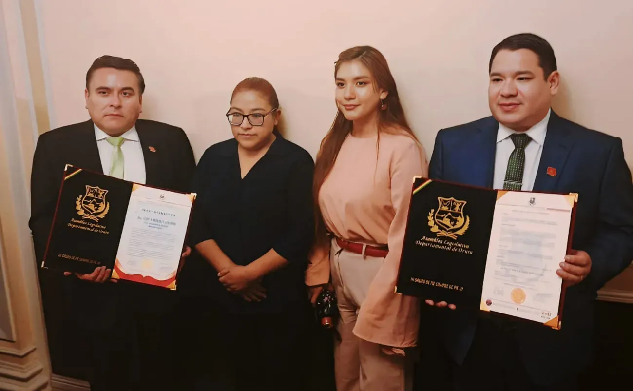 ASAMBLEA LEGISLATIVA DEPARTAMENTAL DE ORURO DISTINGUE AL FISCAL GENERAL COMO HUÉSPED ILUSTRE