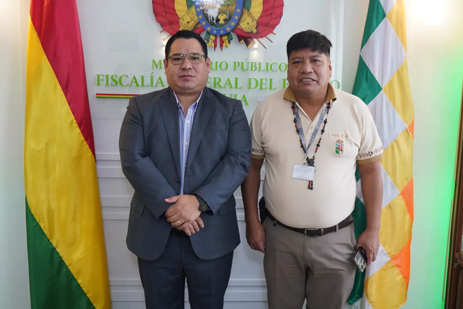 FISCAL GENERAL DEL ESTADO Y PRESIDENTE DEL TRIBUNAL DE JUSTICIA INDÍGENA DE LA CIDOB SE REÚNEN EN EL MARCO DE LA COORDINACIÓN Y COOPERACIÓN